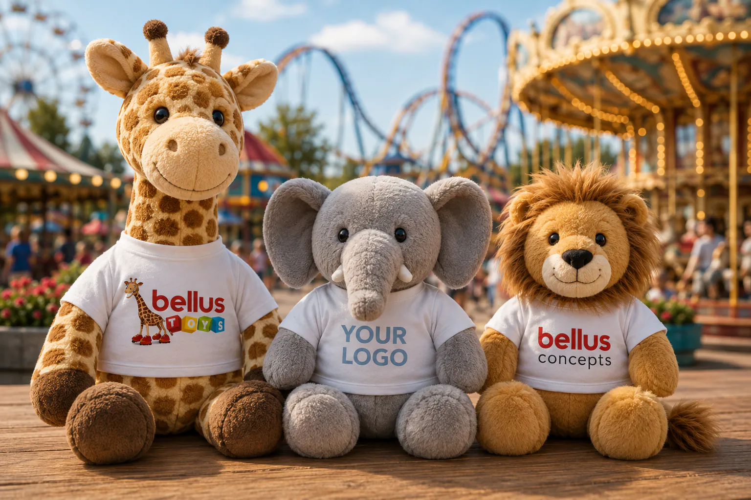 Eigen knuffel met logo gemaakt door Bellus Concepts